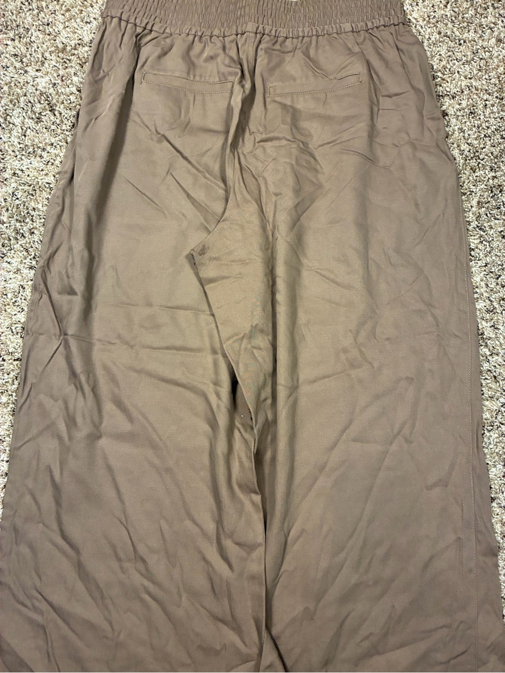 Madewell Draperweave Carley Wide Leg Pull On Pants Castle Rock Brown - Picture 9 of 11